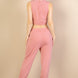 French Terry Elastic Waist Tank Top & Joggers Set