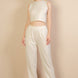French Terry Elastic Waist Tank Top & Joggers Set