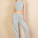 French Terry Elastic Waist Tank Top & Joggers Set