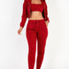 French Terry Cropped Cami With Zip-up Jacket And Joggers Set