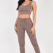 French Terry Cropped Tank Top & Joggers Set