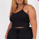 Plus Size Ribbed Crop Cami Top & Shorts Set