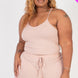 Plus Size Ribbed Crop Cami Top & Shorts Set