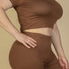 Plus Size Short Sleeve Crop Top & Shorts Set