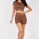 Short Sleeve Crop Top & Shorts Set