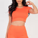 Short Sleeve Crop Top & Shorts Set
