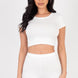 Short Sleeve Crop Top & Shorts Set