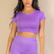 Short Sleeve Crop Top & Shorts Set