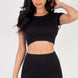 Short Sleeve Crop Top & Shorts Set