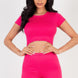Short Sleeve Crop Top & Shorts Set