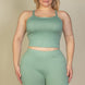 Plus Size Split Back Cami Top & Shorts Set