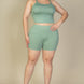 Plus Size Split Back Cami Top & Shorts Set