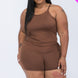 Plus Size Split Back Cami Top & Shorts Set