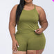 Plus Size Split Back Cami Top & Shorts Set