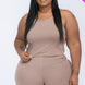 Plus Size Split Back Cami Top & Shorts Set