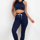 Crop Tank Top & Ruched Pants Set