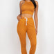 Crop Tank Top & Ruched Pants Set