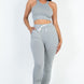 Crop Tank Top & Ruched Pants Set