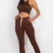 Crop Tank Top & Ruched Pants Set