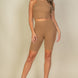 Ribbed Cropped Tank Top And Biker Shorts Set