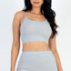 Ribbed Cami Crop Top & Ruched Shorts Set