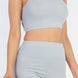 Ribbed Cami Crop Top & Ruched Shorts Set