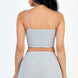 Ribbed Cami Crop Top & Ruched Shorts Set