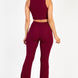 Ribbed Mock Neck Crop Tank Top & Bootcut Pants Set