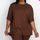 Plus Size Loose Fit Top & Biker Shorts Set