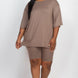Plus Size Loose Fit Top & Biker Shorts Set