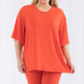Plus Size Loose Fit Top & Biker Shorts Set