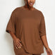 Plus Size Loose Fit Top & Biker Shorts Set