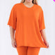 Plus Size Loose Fit Top & Biker Shorts Set
