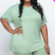 Plus Size Loose Fit Top & Biker Shorts Set