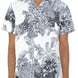 White Black Print Button Down Shirt