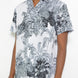 White Black Print Button Down Shirt