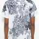 White Black Print Button Down Shirt