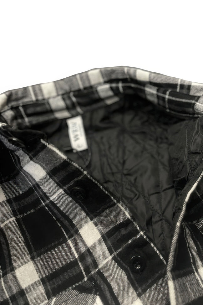 Mens Quilted Padded Flannel Jacket