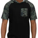 Mens Short Sleeve Camo Hooded Tshirt