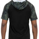 Mens Short Sleeve Camo Hooded Tshirt