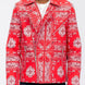 Bandana Print Vegan Leather Jacket