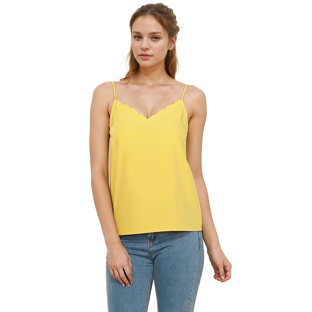 Pleione Women's Petal Edge Cami Blouse