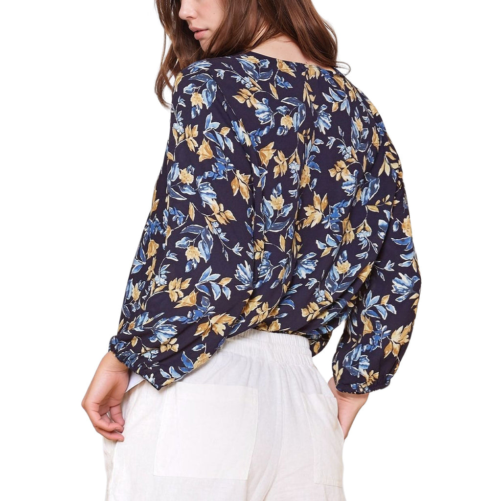 Pleione Women's V-Neck Printed Bodysuit