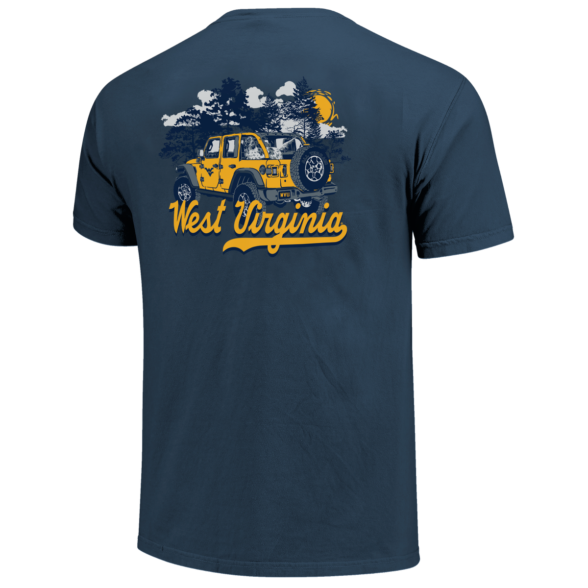 West Virginia Mountaineers - Off Roading Dog T-Shirt