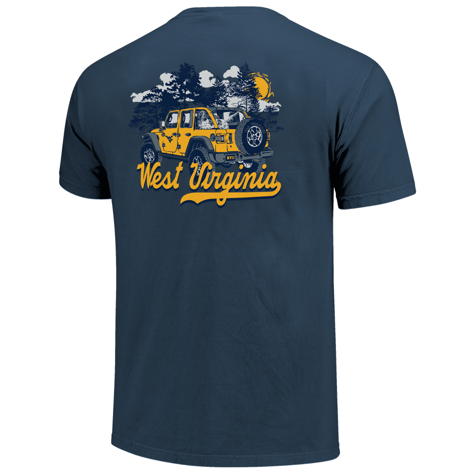 West Virginia Mountaineers - Off Roading Dog T-Shirt