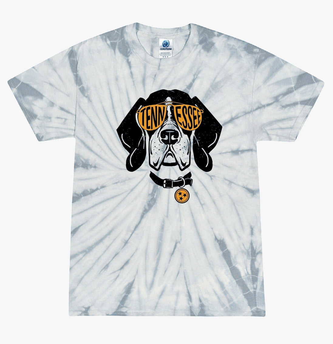 Tennessee Volunteers - Grey Tie Dye Smoke Dog T-Shirt