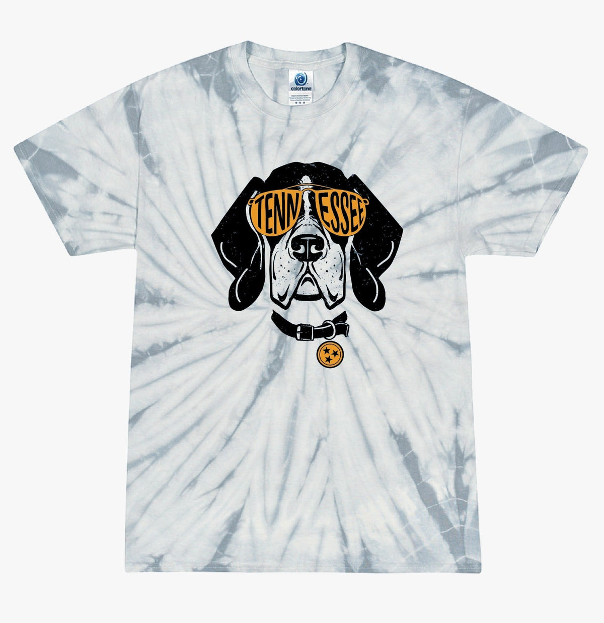 Tennessee Volunteers - Grey Tie Dye Smoke Dog T-Shirt
