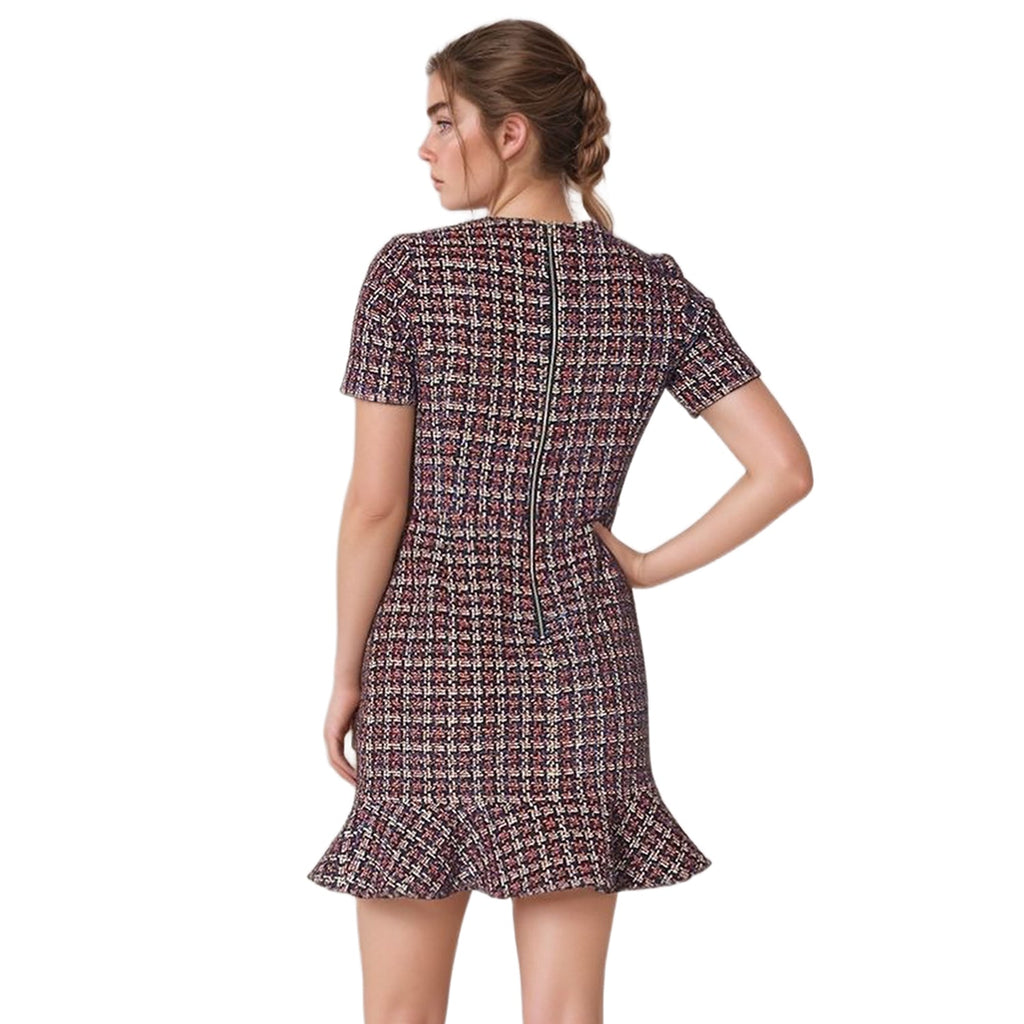 Pleione Women's Flare Hem Dress in Red Plaid