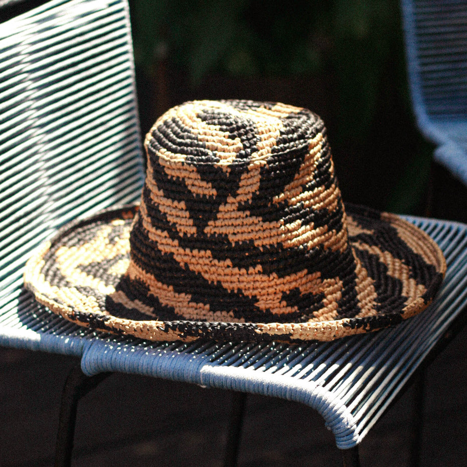 The Zenda Wide Brim Raffia Rancher Hat in Black