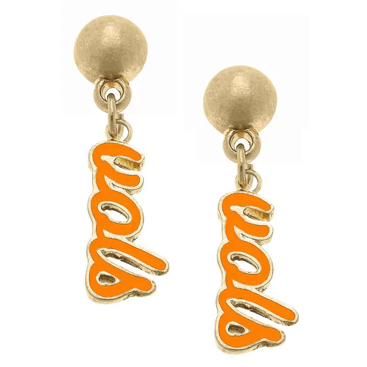 Tennessee Volunteers - Enamel Script Earrings